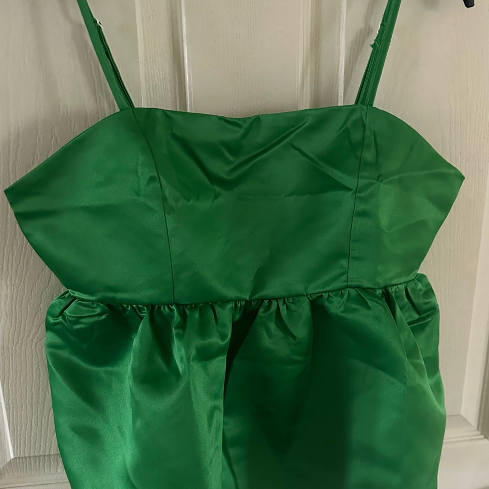 Vibrant Green Satin Camisole
